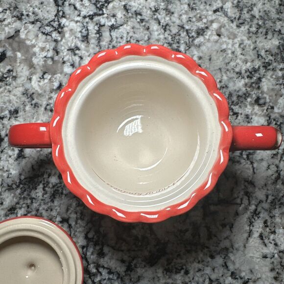 Temptations OLD WORLD Cranberry Red TEA POT 1 Cup of Kindness Stoneware - Picture 7 of 11